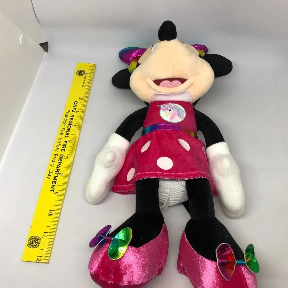 Disney Minnie Mouse Plush Toy Pink Dress w/Bow‎ She Talks